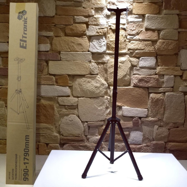 Профессиональная стойка (штатив) для акустических систем, колонок ELTRONIC  (990-1790мм) арт. 10-02 c монтажной площадкой